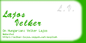 lajos velker business card